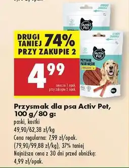 Biedronka Przysmak dla psa Activ Pet, 100 g/80 g oferta