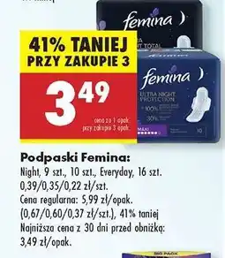 Biedronka Podpaski Femina oferta