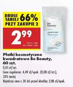 Biedronka Płatki kosmetyczne kwadratowe Be Beauty, 60 szt oferta