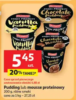 Auchan Pudding lub mousse proteinowy Ehrmann oferta