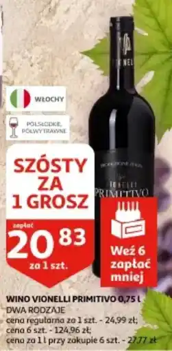 Auchan Wino Vionelli Primitivo oferta