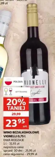 Auchan Wino bezalkoholowe Vionelli oferta