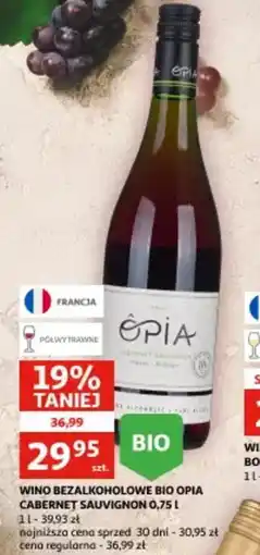 Auchan Wino bezalkoholowe BIO Opia Cabernet Sauvignon oferta