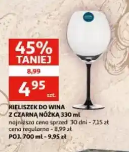 Auchan Kieliszek do wina z czarną nóżką oferta