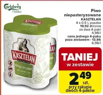 Carrefour Piwo niepasteryzowane KASZTELAN oferta