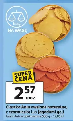 Auchan Ciastka owsiane z czarnuszką Ania oferta
