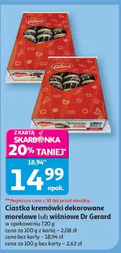 Auchan Kremówka słodka chwila wiśniowo-czekoladowe Dr Gerard oferta