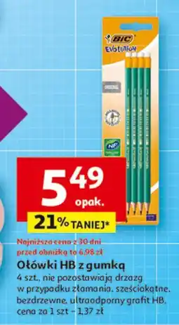 Auchan Ołówek z gumką Bic Evolution Ecolutions oferta