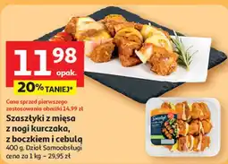 Auchan Szaszłyki z mięsa nogi kurczaka cebulą i boczkiem Superdrob oferta