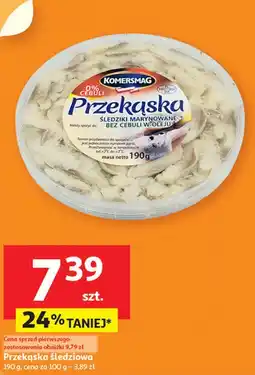 Auchan Przekąska śledziki marynowane bez cebuli w oleju Komersmag oferta