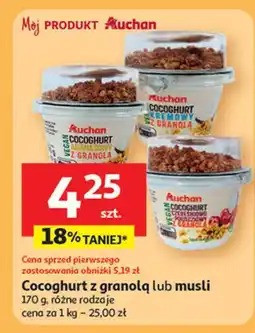 Auchan Cocoghurt czeresiowo-porzeczkowy z granolą Auchan Różnorodne (Logo Czerwone) oferta