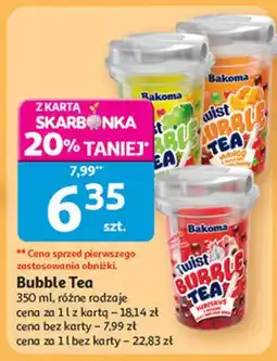 Auchan Napój herbaciany jabłko Bakoma Bubble Twist oferta