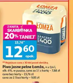 Auchan Piwo Łomża Jasne Pełne oferta