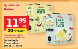 Auchan Lemoniada jabłko cytryna mięta Auchan oferta