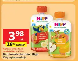 Auchan Mus jabłka-truskawki-banany Hipp Bio oferta