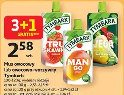Auchan Mus jabłko-gruszka-biała marchew-pasternak-banan Tymbark Vega oferta