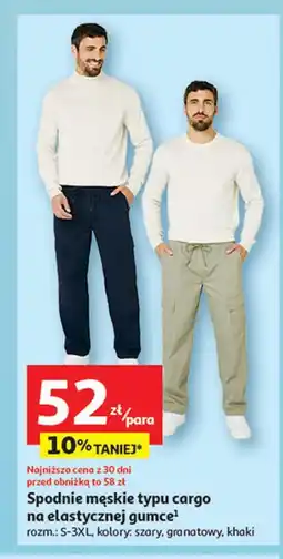 Auchan Spodnie męskie cargo Inextenso By Auchan oferta