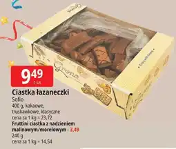 E.Leclerc Ciastka kruche z nadzieniem malinowym Fruttini oferta