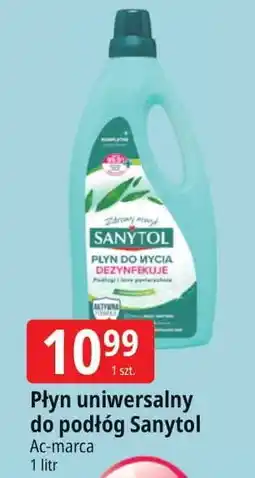 E.Leclerc Płyn dezynfekuje i czyści podłogi inne powierzchnie eukaliptus Sanytol oferta
