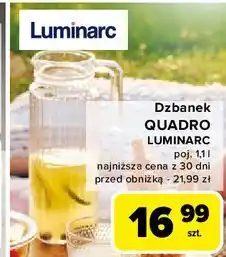 Carrefour Dzbanek quadro 1.1 l Luminarc oferta