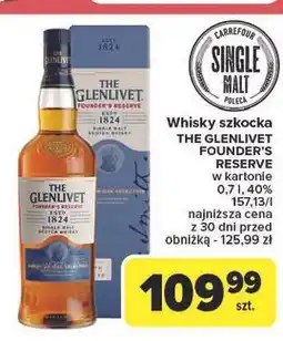 Carrefour Whisky karton The Glenlivet Founder's Reserve oferta