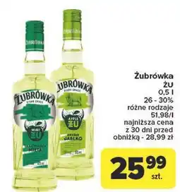 Carrefour Wódka Żubrówka Kwaśne Jabłko oferta