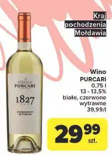 Carrefour Wino białe wytrawne Purcari Chardonnay oferta