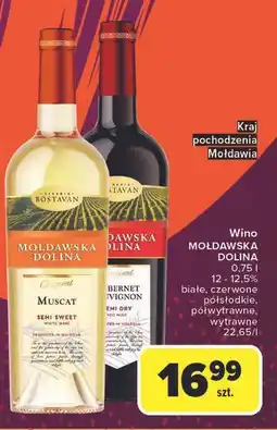 Carrefour Wino półwytrawne Mołdawska Dolina Cabernet Sauvignon oferta