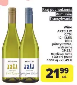 Carrefour Wino Artellio Sauvignon Blanc oferta