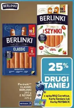 Carrefour Parówki z szynki Morliny Berlinki Premium oferta