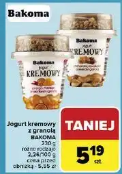 Carrefour Jogurt z bananami kawałkami czekolady i granolą Bakoma Kremowy oferta