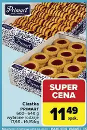 Carrefour Ciastka jupiterki truskawkowe Primart oferta