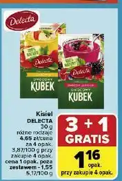 Carrefour Kisiel jabłkowy z kawałkami owoców Delecta Owocowy Kubek oferta