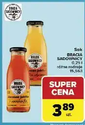 Carrefour Sok tłoczony jabłkowy słodkie odmiany Bracia Sadownicy oferta