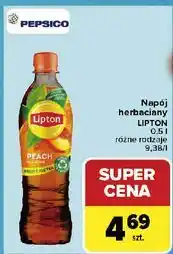 Carrefour Napój peach Lipton Ice Tea oferta
