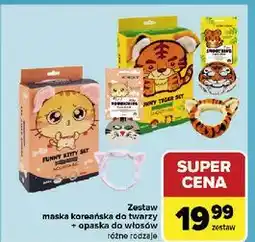 Carrefour Maska do twarzy + opaska tiger Mond'sub oferta