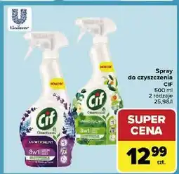 Carrefour Spray uniwersalny zielona herbata i eukaliptus Cif Cleanboost oferta