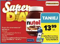 Carrefour Krem czekoladowo-orzechowy Nutella oferta