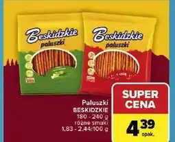 Carrefour Paluszki ser z cebulą Aksam Beskidzkie oferta