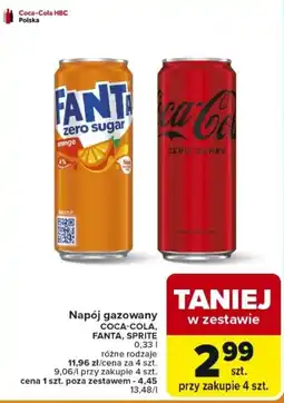 Carrefour Napój gazowany COCA-COLA, FANTA, SPRITE oferta