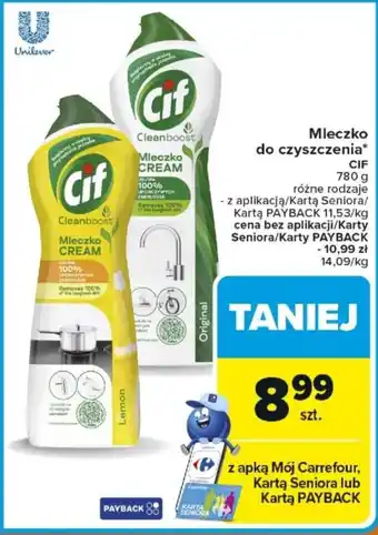 Carrefour Mleczko do czyszczenia CIF oferta