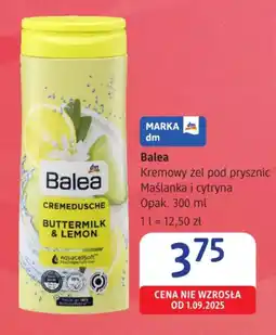 dm drogerie markt Balea Kremowy żel pod prysznic Maślanka i cytryna oferta