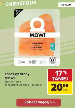 Carrefour Łosoś wędzony MOWI oferta