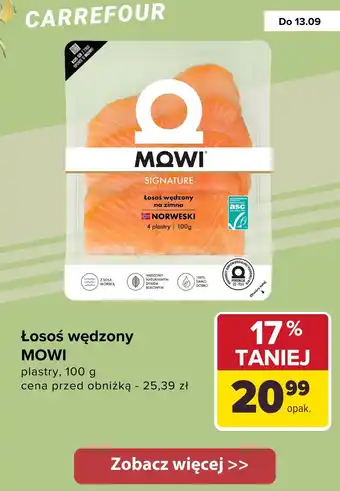 Carrefour Łosoś wędzony MOWI oferta