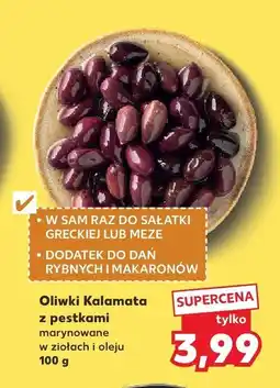Kaufland Oliwki Kalamata z pestkami marynowane w ziołach i oleju Kaufland oferta