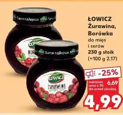 Kaufland Żurawina, borówka do mięs i serów Łowicz oferta