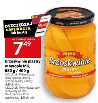 Twój Market Brzoskwinie plastry w syropie MK oferta