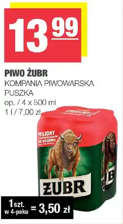 SPAR mini Piwo żubr kompania piwowarska oferta