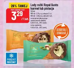 Polomarket Lody rożki Royal Gusto karmel lub pistacja oferta