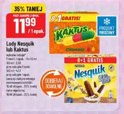 Polomarket Lody Nesquik lub Kaktus oferta